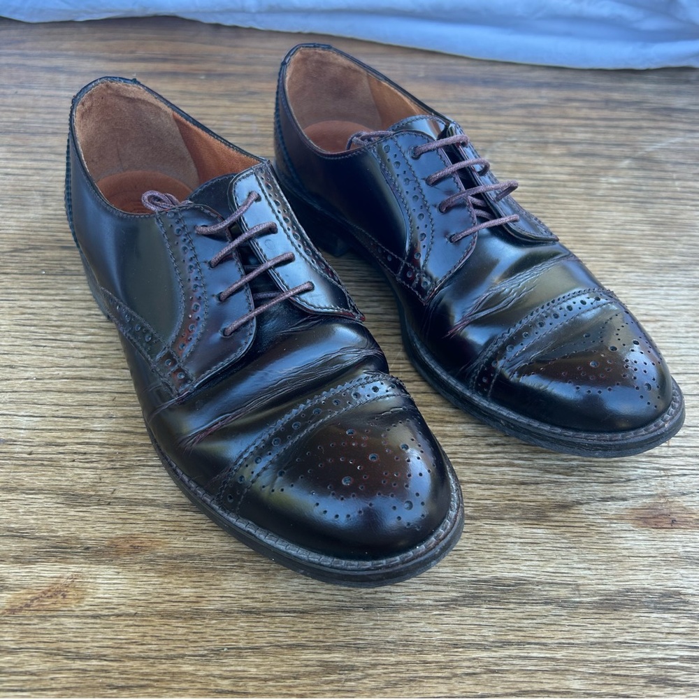 Classic Women's Oxford Shoes-Deep Maroon Brown